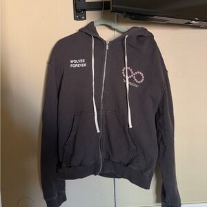 Darc Sport Next of Kin “Premium” Zip Up Hoodie in Wolf Gray